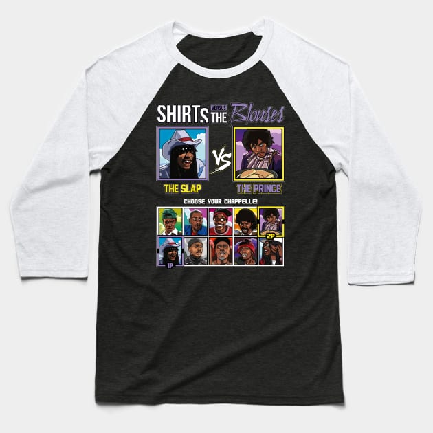 Dave Chappelle - Shirts Vs Blouses Baseball T-Shirt by RetroReview